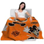 personalized oklahoma state cowboys mickey orange blanket best selling