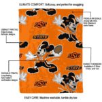 personalized oklahoma state cowboys mickey orange blanket best selling
