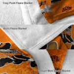 personalized oklahoma state cowboys mickey orange blanket best selling