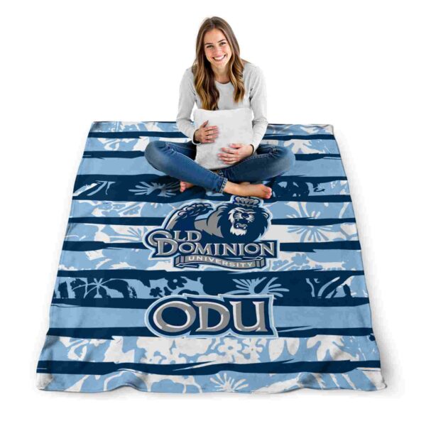 personalized old dominion monarchs floral stripes blue white blanket high quality