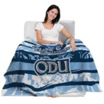 personalized old dominion monarchs floral stripes blue white blanket latest model