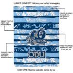personalized old dominion monarchs floral stripes blue white blanket new arrival