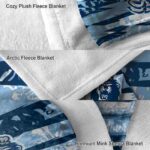 personalized old dominion monarchs floral stripes blue white blanket premium grade