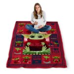 personalized ole miss rebels baby yoda red blanket best selling