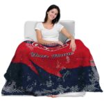 personalized ole miss rebels grunge streaks red blanket best selling