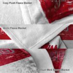 personalized ole miss rebels grunge texture red white blanket best selling