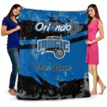 personalized orlando magic grunge streaks blue blanket best selling