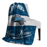 personalized orlando magic grunge texture blue white blanket top rated