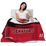 personalized ottawa senators paint strokes red white blanket best selling