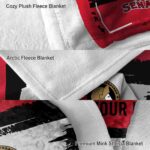 personalized ottawa senators paint strokes red white blanket best selling