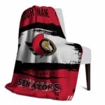personalized ottawa senators paint strokes red white blanket best selling