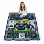 personalized penn state nittany lions baby yoda blue blanket best selling