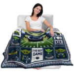 personalized penn state nittany lions baby yoda blue blanket best selling