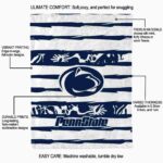 personalized penn state nittany lions floral stripes blue white blanket new arrival