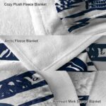 personalized penn state nittany lions floral stripes blue white blanket premium grade