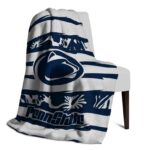 personalized penn state nittany lions floral stripes blue white blanket top rated