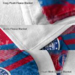 personalized philadelphia 76ers grunge streaks blue blanket best selling