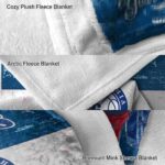 personalized philadelphia 76ers grunge texture blue white blanket best selling