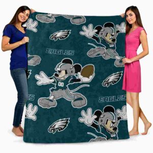 personalized philadelphia eagles mickey green blanket fashion forward