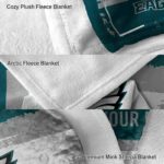 personalized philadelphia eagles paint strokes green white blanket premium grade
