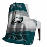 personalized philadelphia eagles paint strokes green white blanket top rated