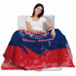 personalized philadelphia phillies grunge streaks blue blanket latest model