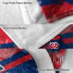 personalized philadelphia phillies grunge streaks blue blanket premium grade
