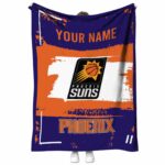 personalized phoenix suns paint strokes purple white blanket best selling