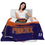 personalized phoenix suns paint strokes purple white blanket best selling