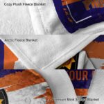 personalized phoenix suns paint strokes purple white blanket best selling