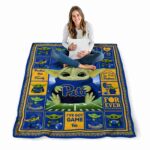 personalized pittsburgh panthers baby yoda royal blue blanket best selling