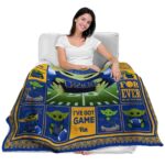 personalized pittsburgh panthers baby yoda royal blue blanket best selling