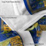 personalized pittsburgh panthers baby yoda royal blue blanket best selling