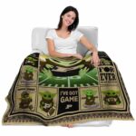 personalized purdue boilermakers baby yoda gold blanket best selling