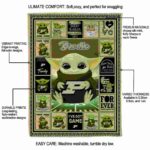 personalized purdue boilermakers baby yoda gold blanket best selling