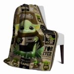 personalized purdue boilermakers baby yoda gold blanket best selling