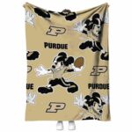 personalized purdue boilermakers mickey gold blanket best selling