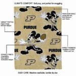 personalized purdue boilermakers mickey gold blanket best selling