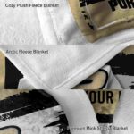 personalized purdue boilermakers paint strokes gold white blanket best selling