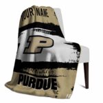 personalized purdue boilermakers paint strokes gold white blanket best selling