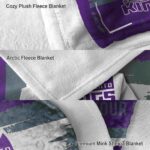 personalized sacramento kings paint strokes purple white blanket premium grade