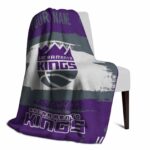 personalized sacramento kings paint strokes purple white blanket top rated