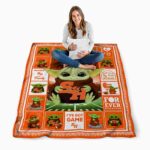 personalized sam houston bearkats baby yoda orange blanket high quality