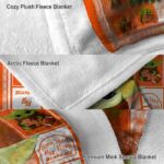 personalized sam houston bearkats baby yoda orange blanket premium grade