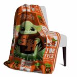 personalized sam houston bearkats baby yoda orange blanket top rated