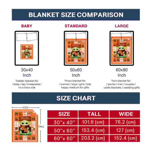 personalized sam houston bearkats baby yoda orange blanket trendy