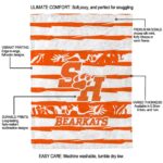 personalized sam houston bearkats floral stripes orange white blanket new arrival