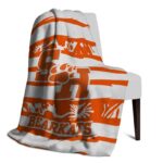 personalized sam houston bearkats floral stripes orange white blanket top rated
