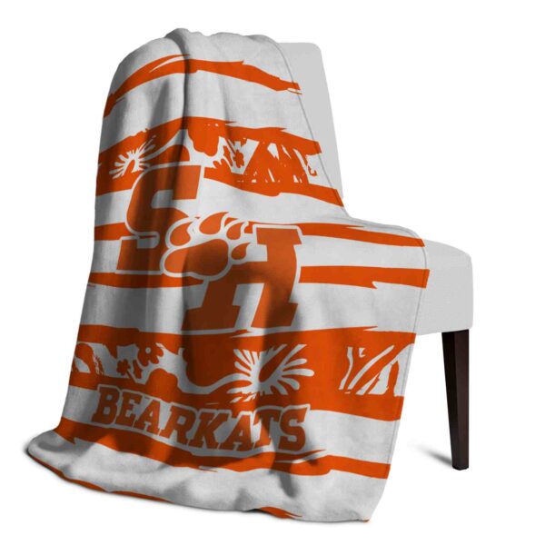 personalized sam houston bearkats floral stripes orange white blanket top rated