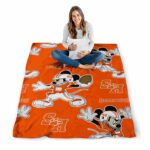 personalized sam houston bearkats mickey orange blanket best selling